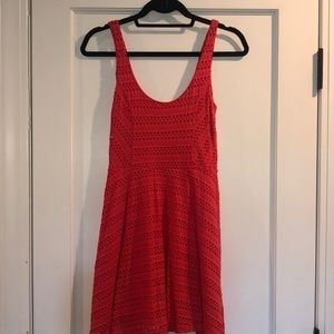 Aqua Salmon Eyelet Sundress